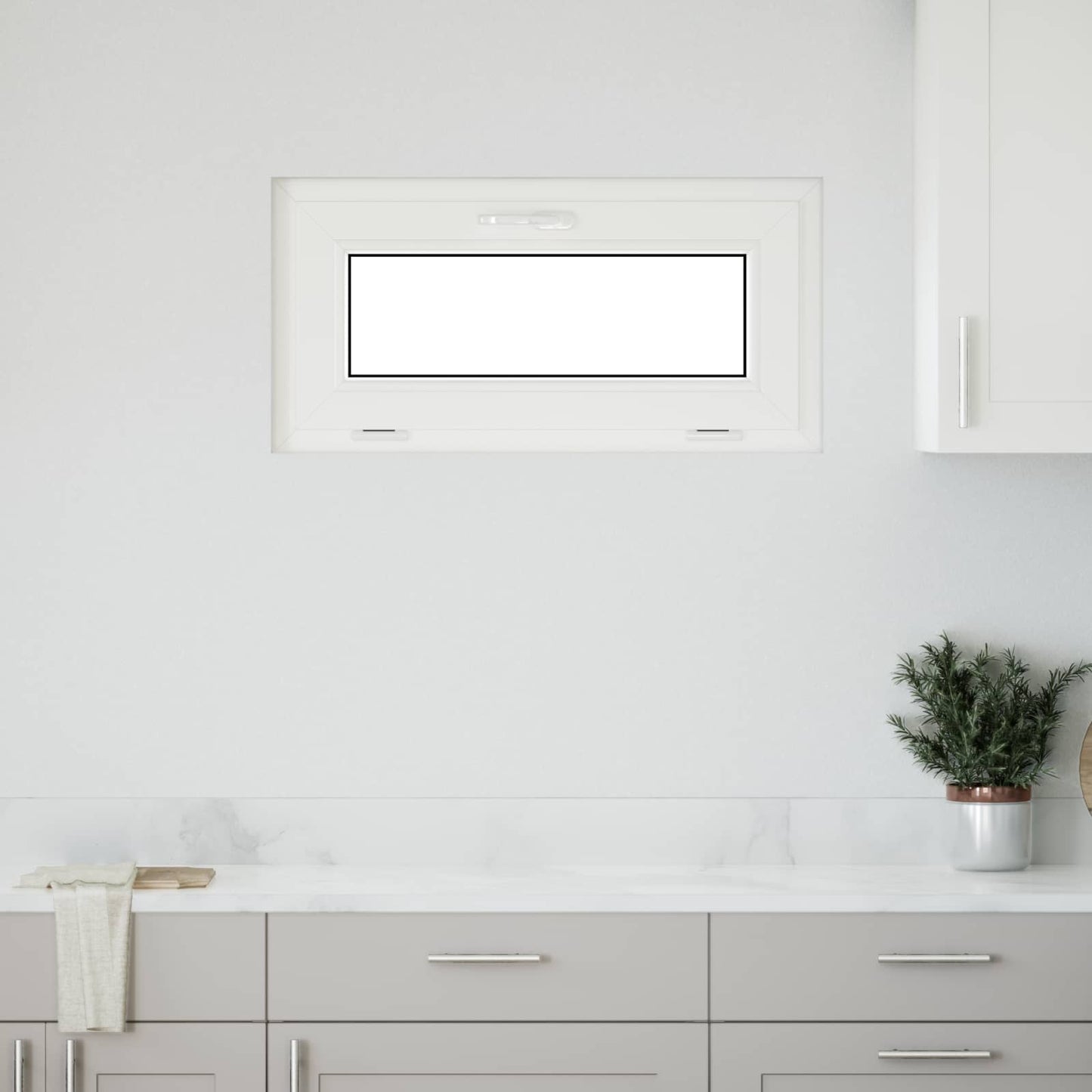 Kældervindue indvendig farve hvid RISOR 80 x 40 cm