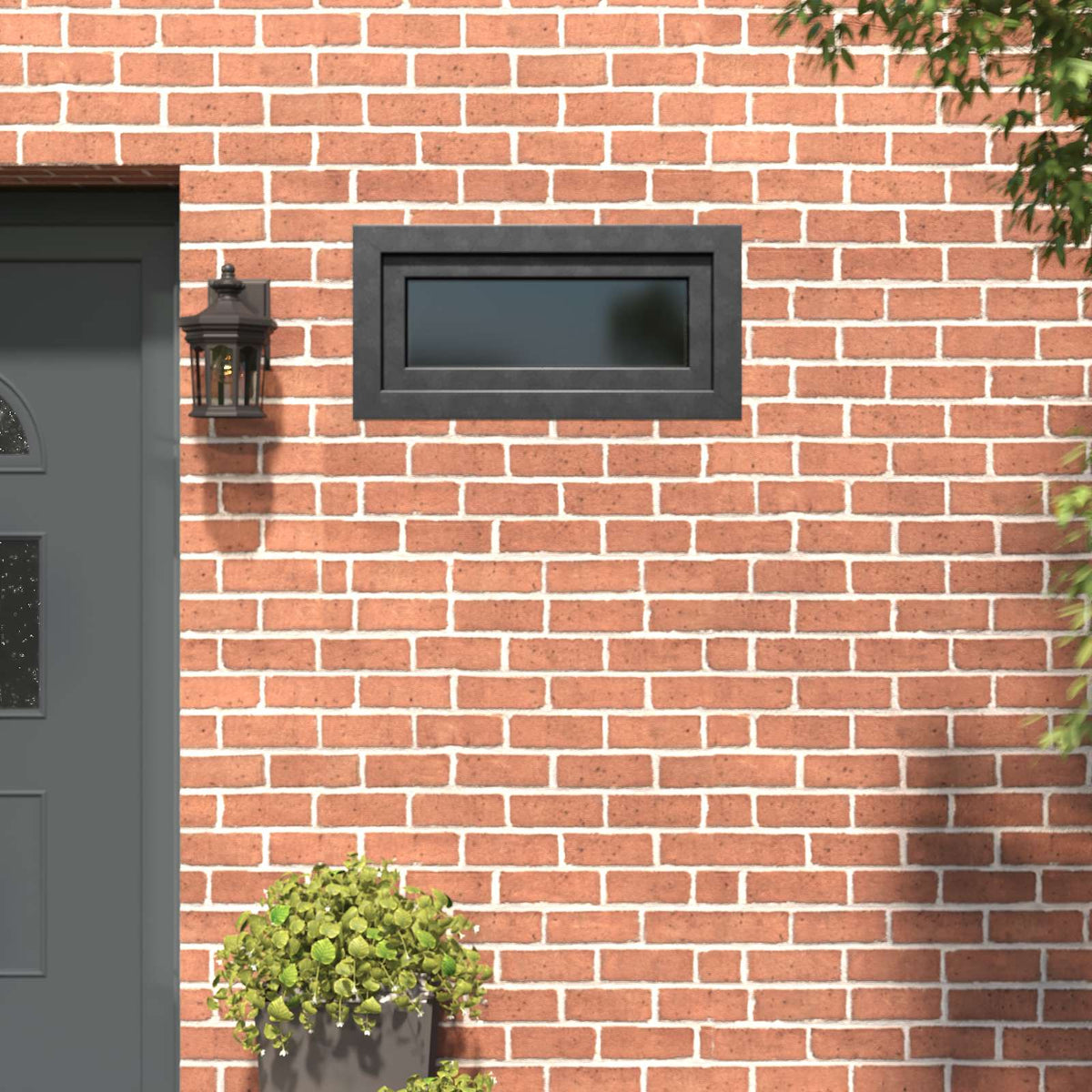 Kældervindue RISOR 80 x 40 cm PVC og klart, almindeligt glas