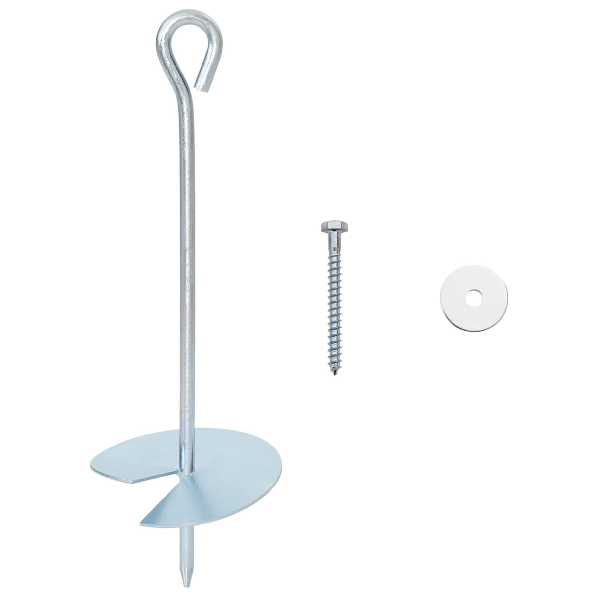 Jordanker 10 stk. Ø10 x 30 cm Galvaniseret metal Sølv