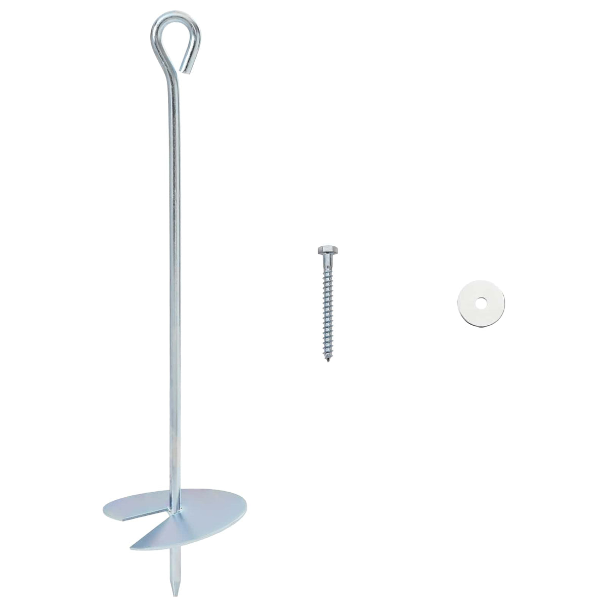 Jordanker 10 stk. Ø10 x 40 cm Galvaniseret metal Sølv