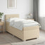 Boxmadras med topmadras Cremefarvet 100 x 200 cm Stof