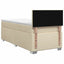 Boxmadras med topmadras Cremefarvet 90 x 190 cm Stof