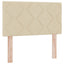 Boxmadras med topmadras Cremefarvet 90 x 200 cm Stof