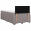 Boxmadras med topmadras Gråbrun 120 x 190 cm Stof