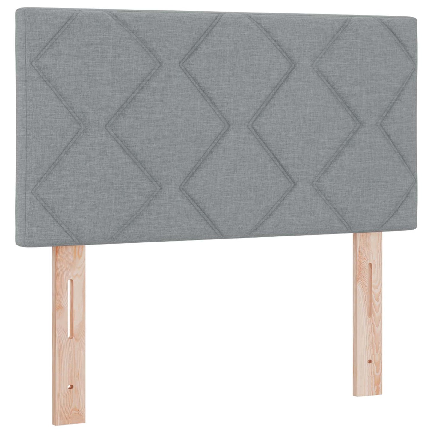 Boxmadras med topmadras Lysegrå 120 x 190 cm Stof