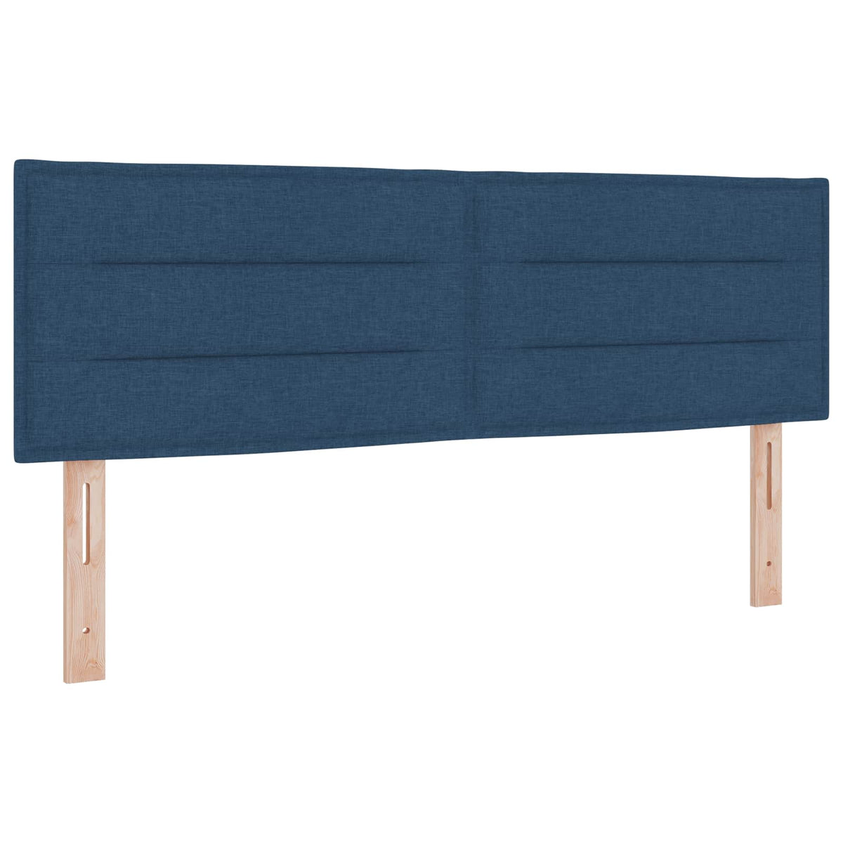 Boxmadras med topmadras med hovedgærde Blå 140 x 190 cm Stof