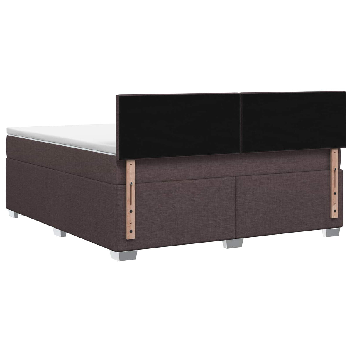 Boxmadras med topmadras Mørk Brun 140 x 190 cm Stof