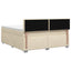Boxmadras med topmadras Cremefarvet 160 x 200 cm Stof