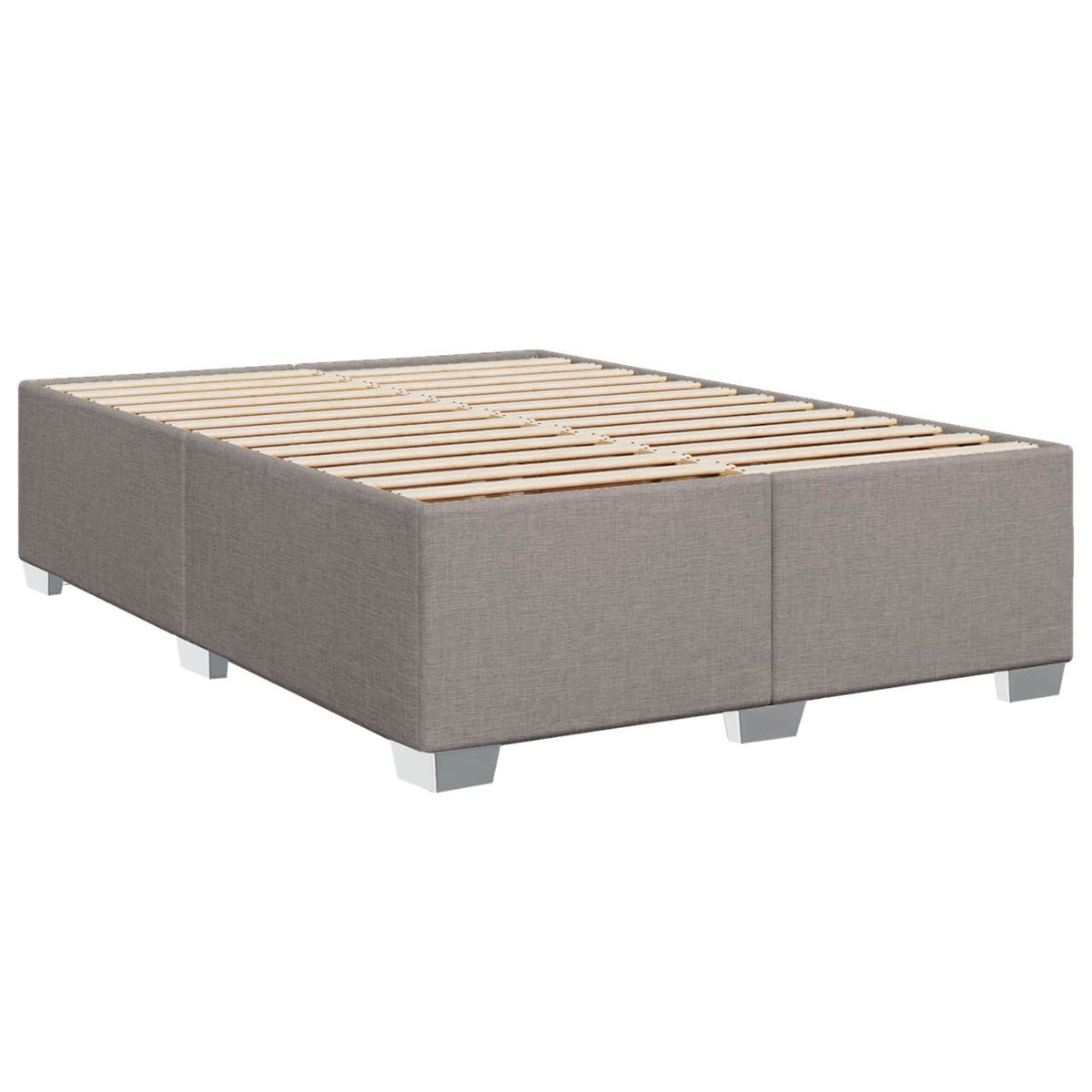 Boxmadras med topmadras Gråbrun 160 x 200 cm Stof