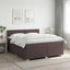 Boxmadras med topmadras Mørk Brun 140 x 190 cm Stof