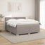 Boxmadras med topmadras Gråbrun 140 x 200 cm Stof