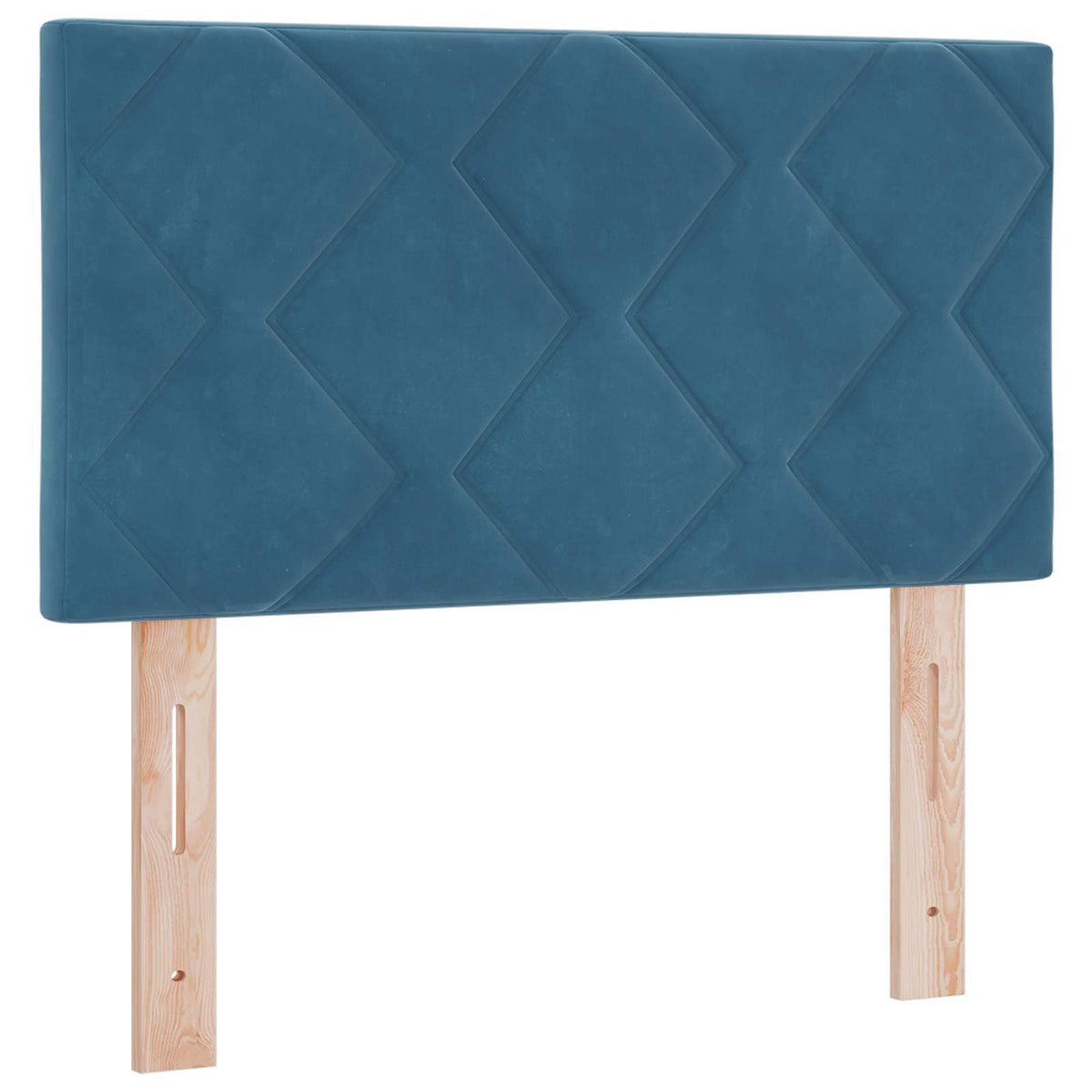 Boxmadras med topmadras Mørk blå 80 x 200 cm Fløjl