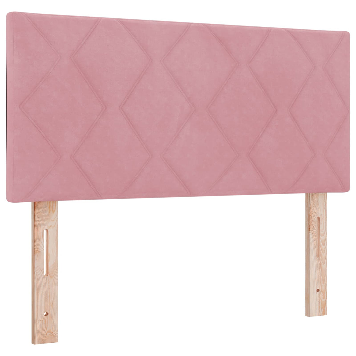 Boxmadras med topmadras Lyserød 100 x 200 cm Fløjl