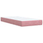 Boxmadras med topmadras Lyserød 100 x 200 cm Fløjl