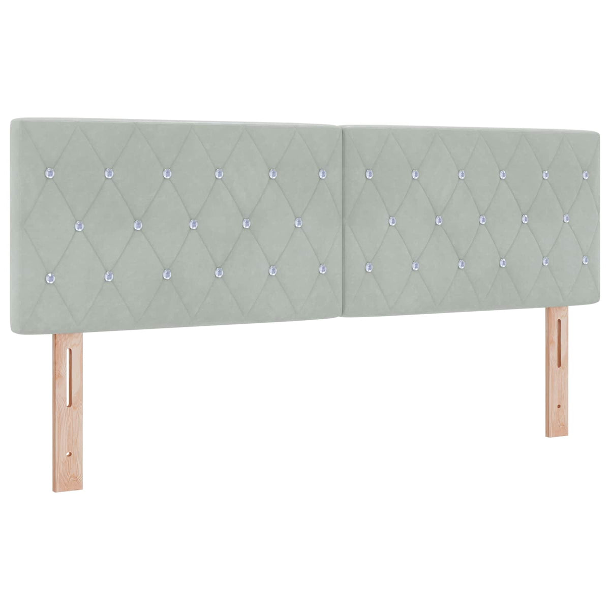 Boxmadras med topmadras Lysegrå 140 x 190 cm Fløjl
