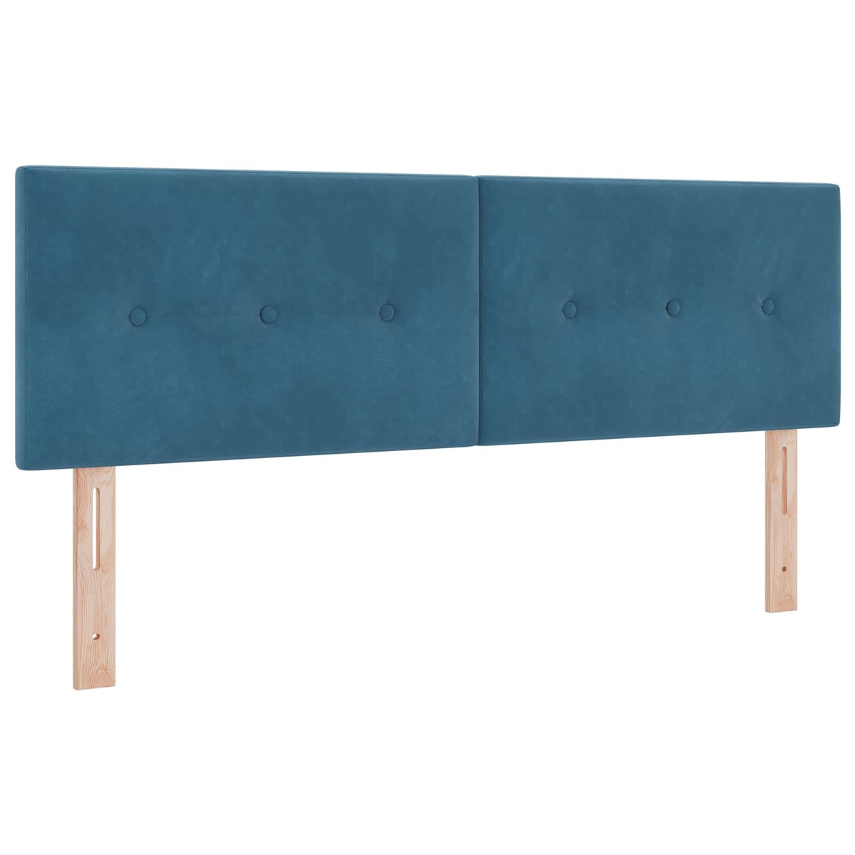 Boxmadras med topmadras Mørk blå 140 x 190 cm Fløjl