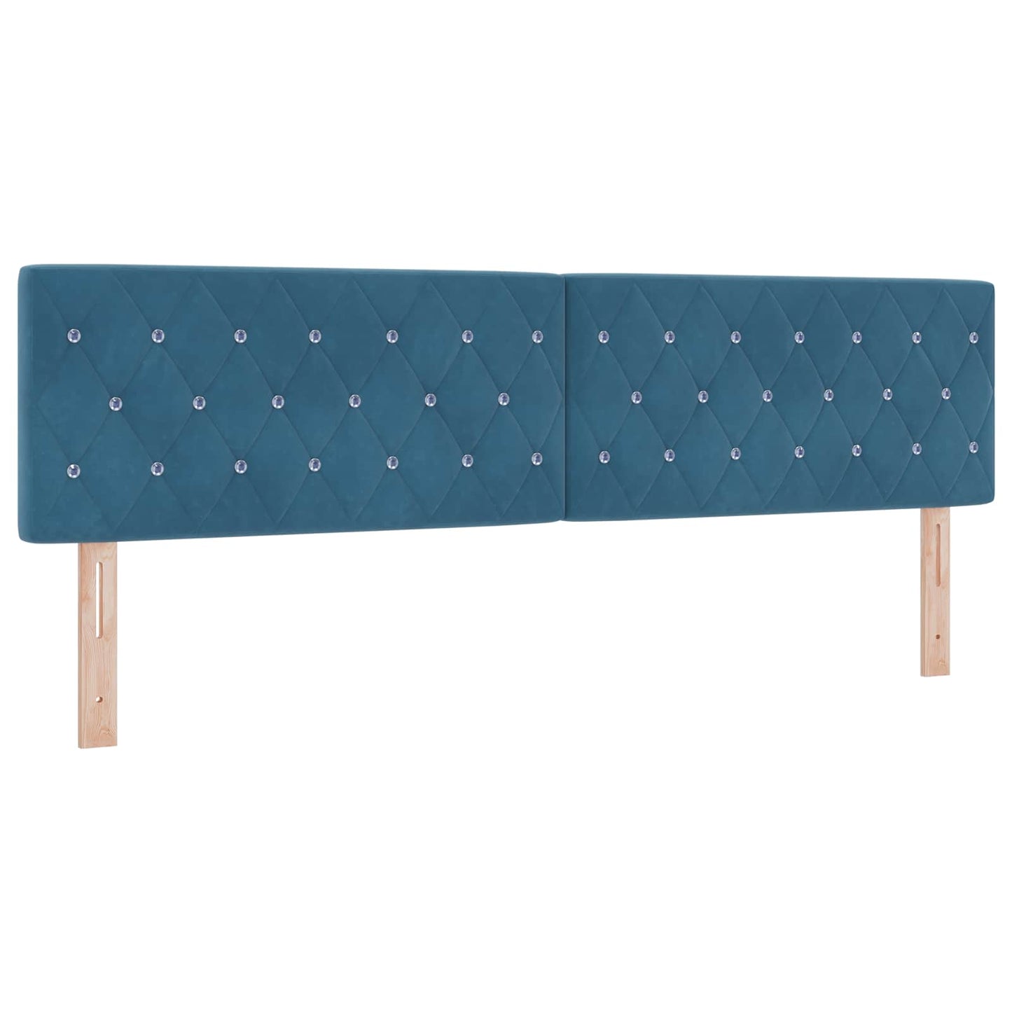 Boxmadras med topmadras Mørk blå 180 x 200 cm Fløjl