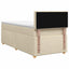 Boxmadras med topmadras Cremefarvet 80 x 200 cm Stof