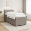Boxmadras med topmadras Gråbrun 100 x 200 cm Stof