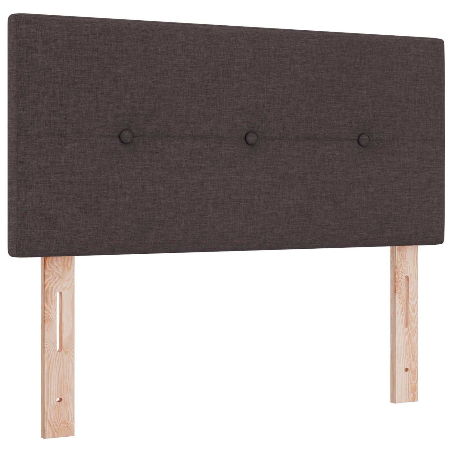 Boxmadras med topmadras Mørk Brun 100 x 200 cm Stof