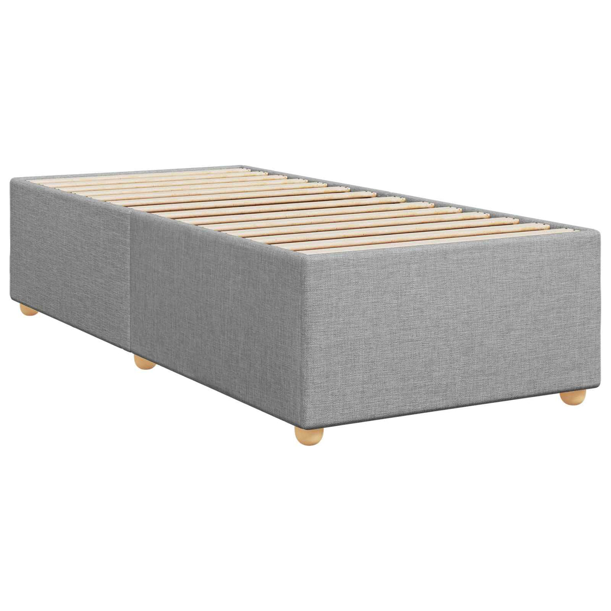 Boxmadras med topmadras Lysegrå 100 x 200 cm Stof