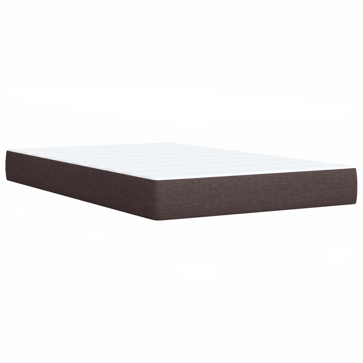 Boxmadras med topmadras Mørk Brun 120 x 200 cm Stof