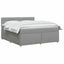 Boxmadras med topmadras Lysegrå 140 x 190 cm Stof
