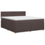Boxmadras med topmadras Mørk Brun 140 x 190 cm Stof