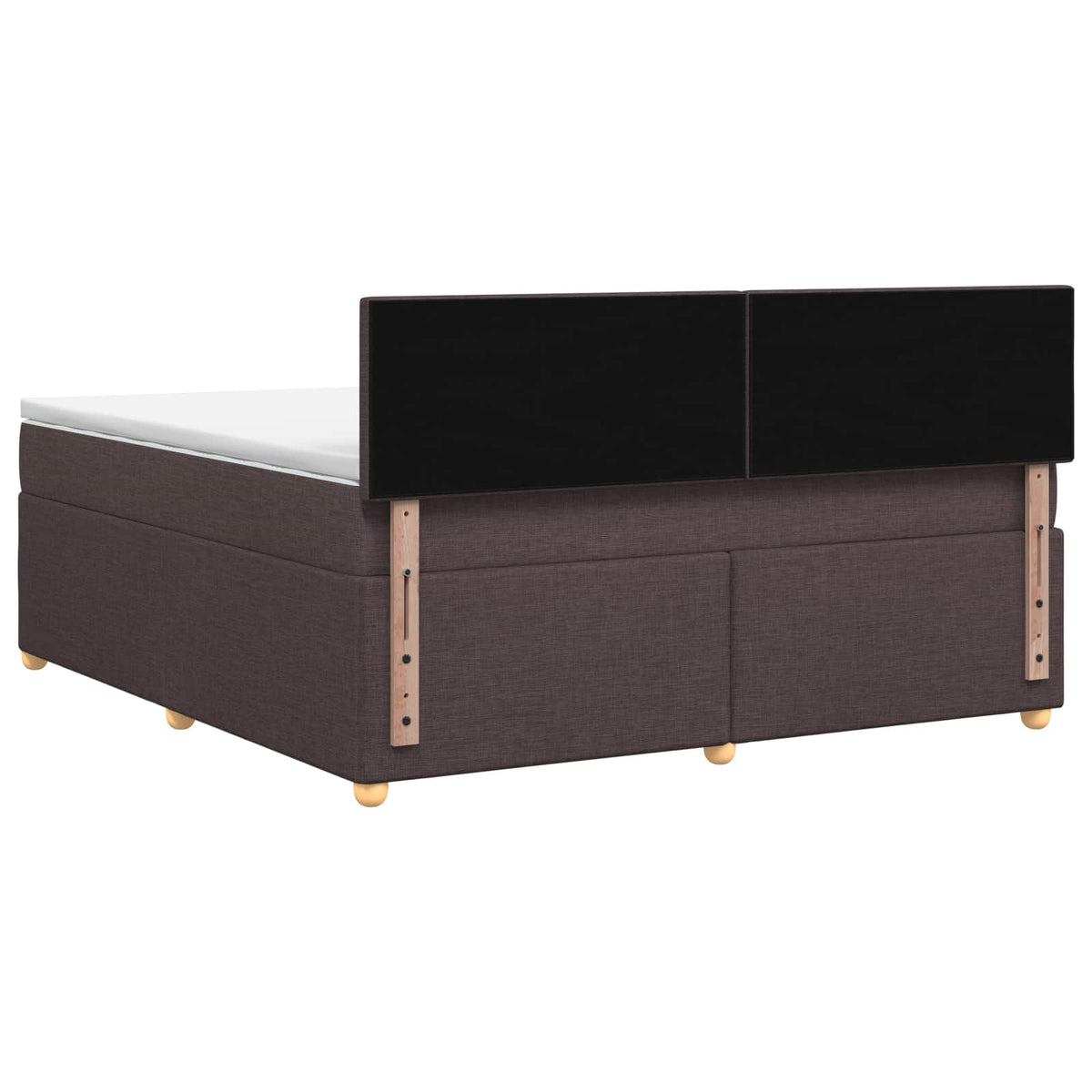 Boxmadras med topmadras Mørk Brun 140 x 190 cm Stof