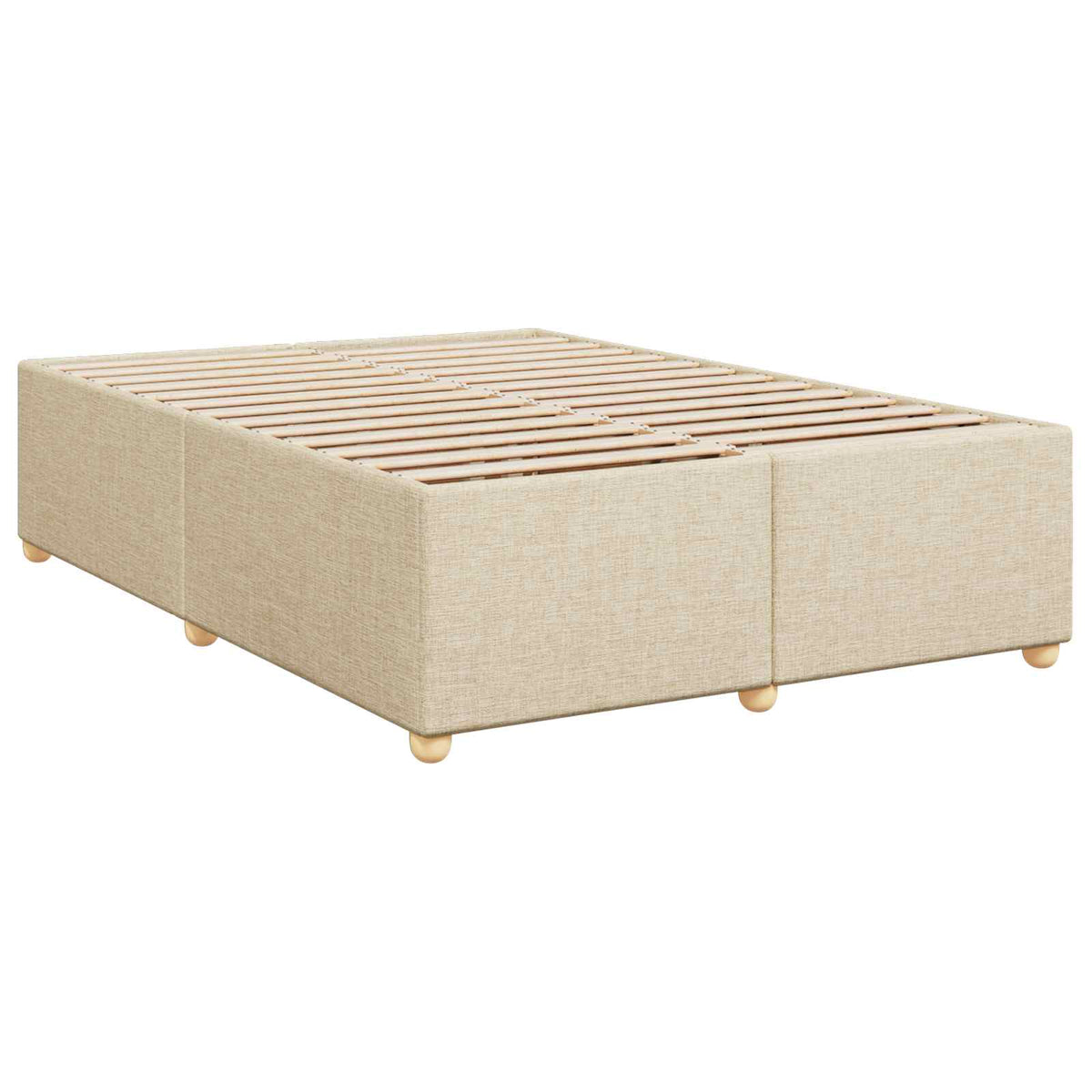 Boxmadras med topmadras Cremefarvet 140 x 190 cm Stof