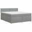 Boxmadras med topmadras Lysegrå 140 x 190 cm Stof