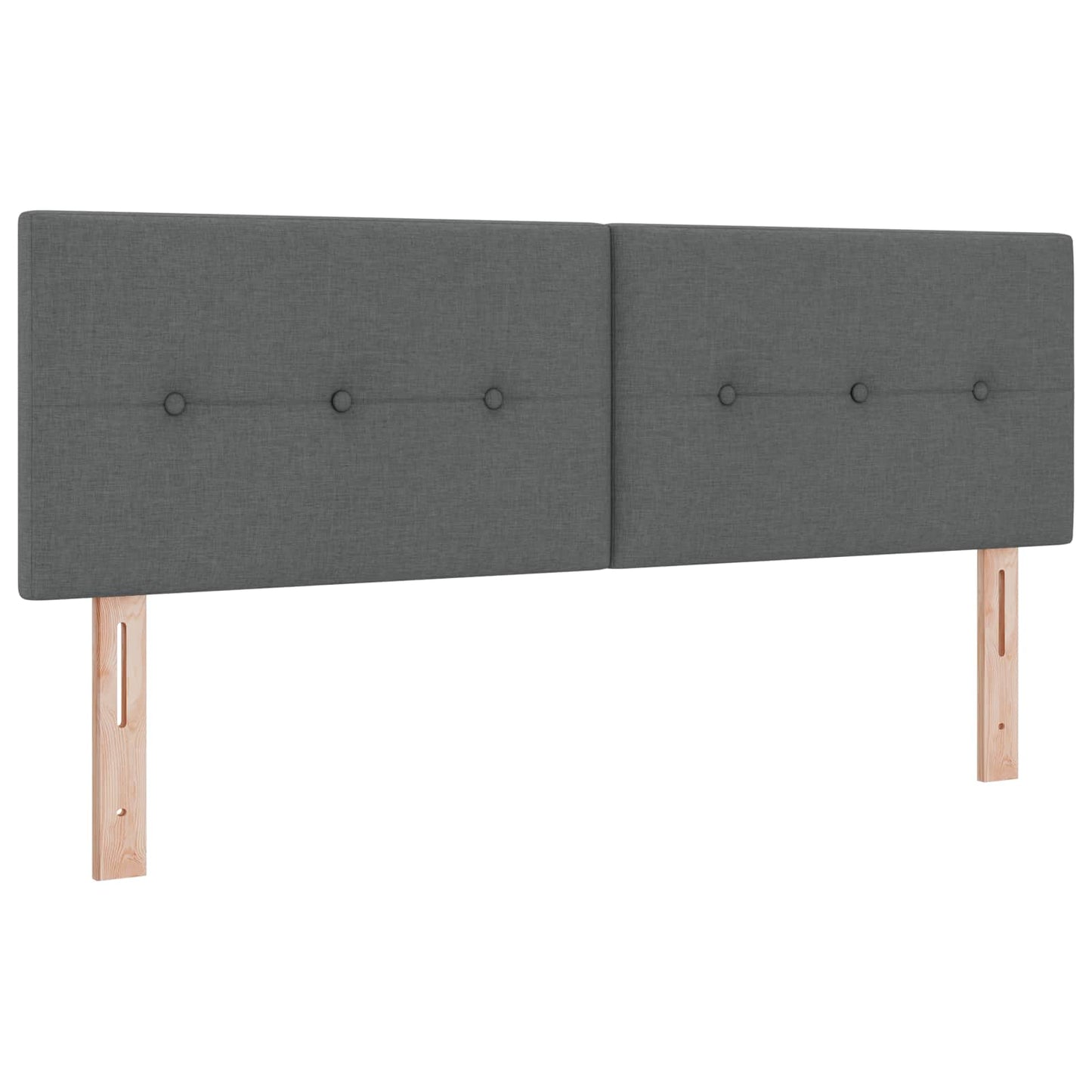 Boxmadras med topmadras Mørkegrå 140 x 200 cm Stof