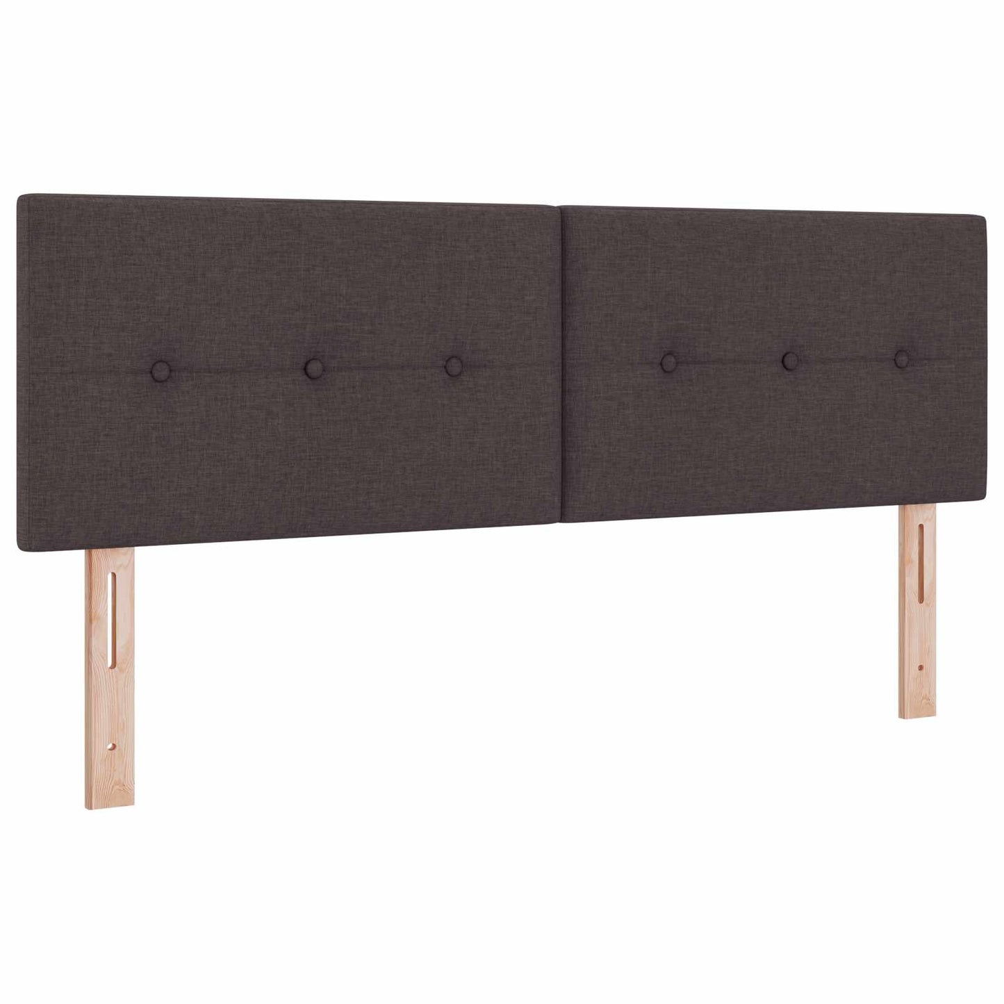 Boxmadras med topmadras Mørk Brun 140 x 200 cm Stof