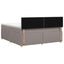 Boxmadras med topmadras Gråbrun 160 x 200 cm Stof