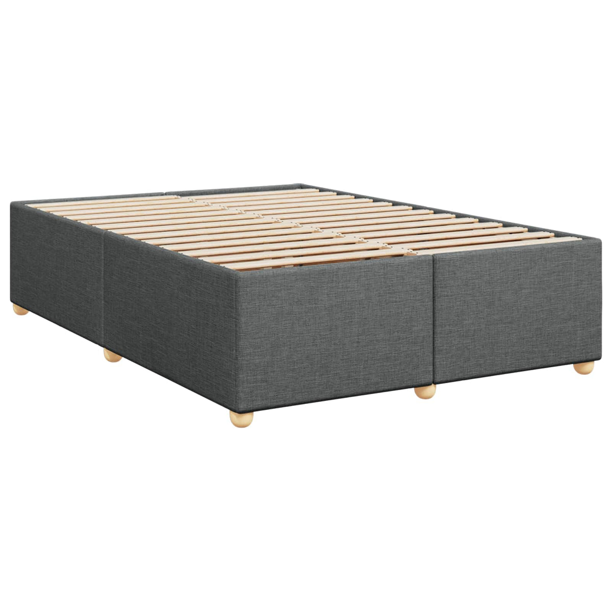 Boxmadras med topmadras Mørkegrå 160 x 200 cm Stof