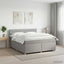 Boxmadras med topmadras Lysegrå 140 x 190 cm Stof