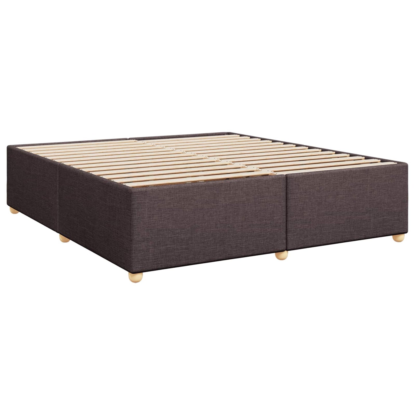 Boxmadras med topmadras Mørk Brun 180 x 200 cm Stof