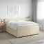 Boxmadras med topmadras Cremefarvet 140 x 190 cm Stof