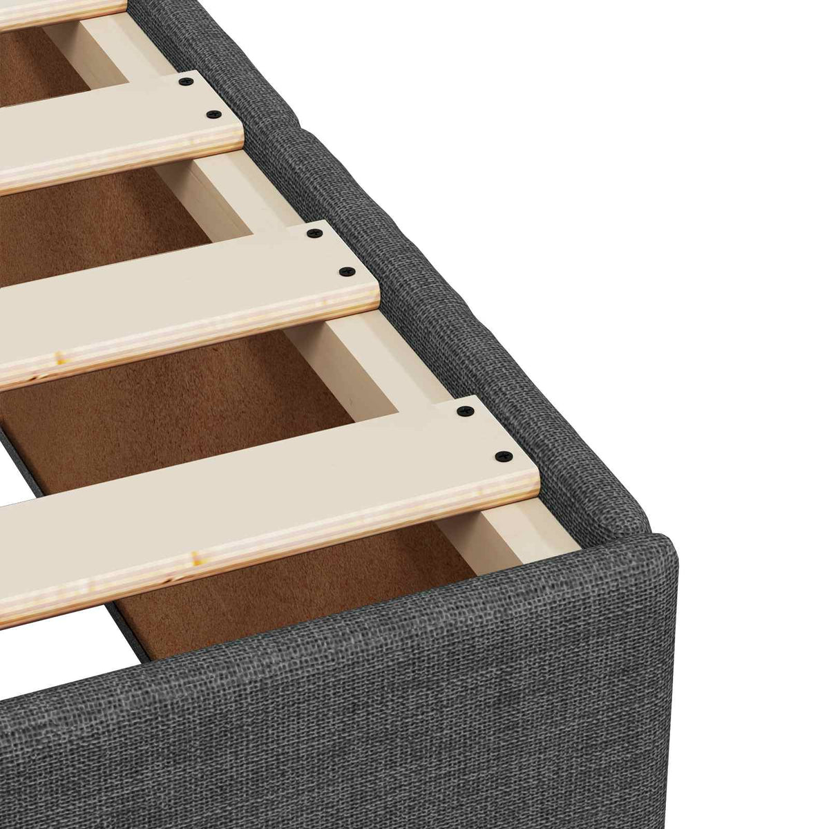 Boxmadras med topmadras Mørkegrå 80 x 200 cm Stof