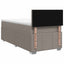 Boxmadras med topmadras Gråbrun 100 x 200 cm Stof