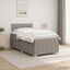 Boxmadras med topmadras Gråbrun 120 x 190 cm Stof