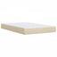Boxmadras med topmadras Cremefarvet 120 x 200 cm Stof
