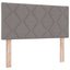 Boxmadras med topmadras Gråbrun 120 x 200 cm Stof