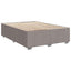 Boxmadras med topmadras Gråbrun 140 x 190 cm Stof
