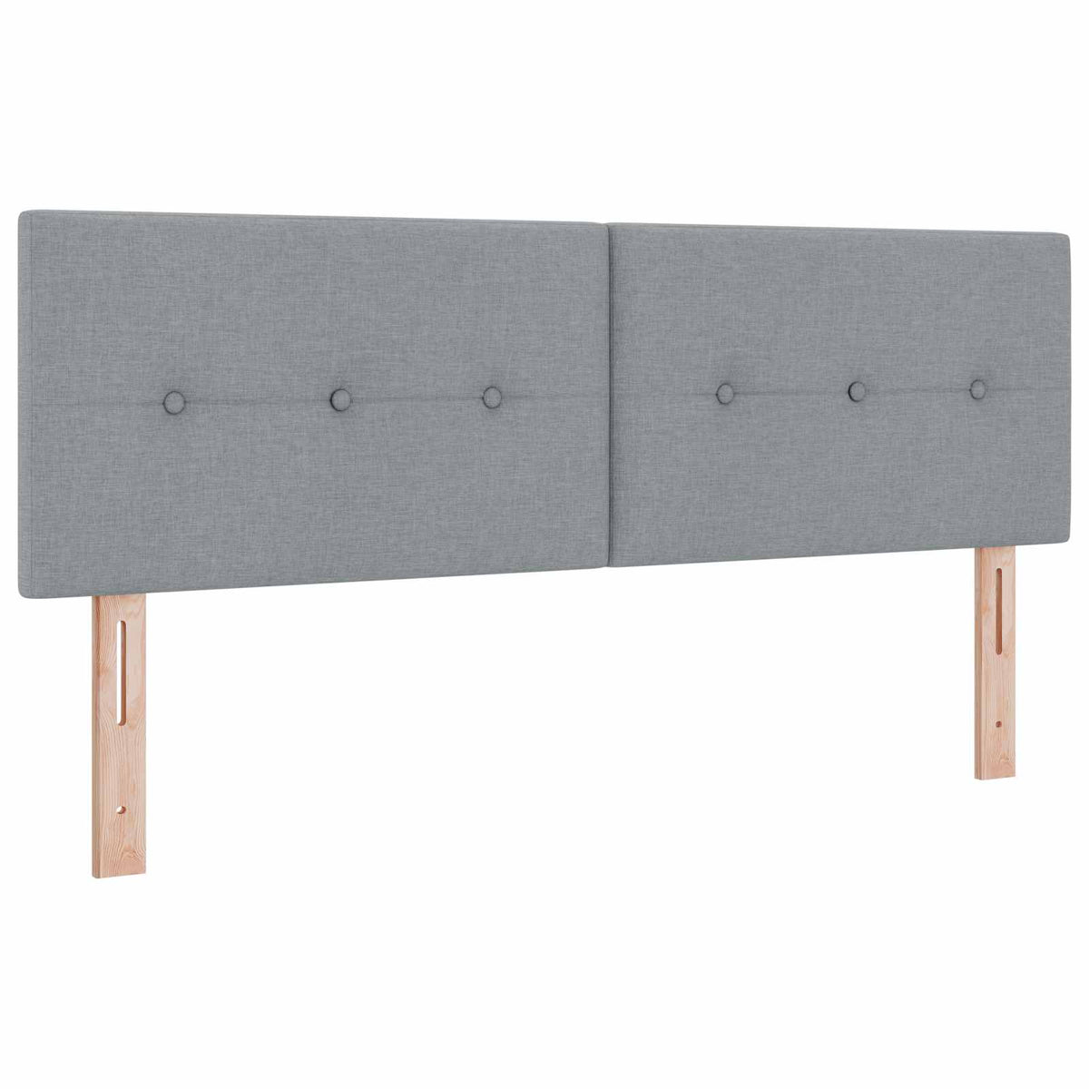 Boxmadras med topmadras Lysegrå 140 x 190 cm Stof