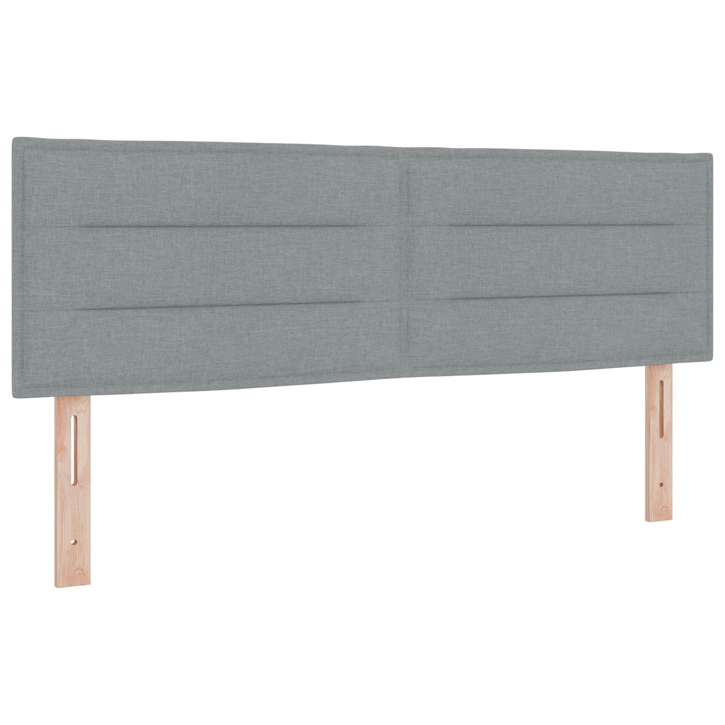 Boxmadras med topmadras Lysegrå 140 x 200 cm Stof