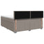 Boxmadras med topmadras Gråbrun 140 x 200 cm Stof