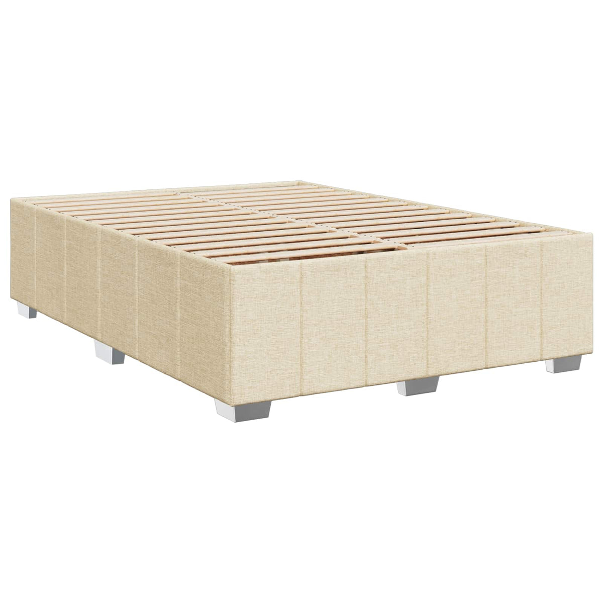 Boxmadras med topmadras Cremefarvet 140 x 200 cm Stof