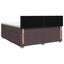 Boxmadras med topmadras Mørk Brun 140 x 200 cm Stof