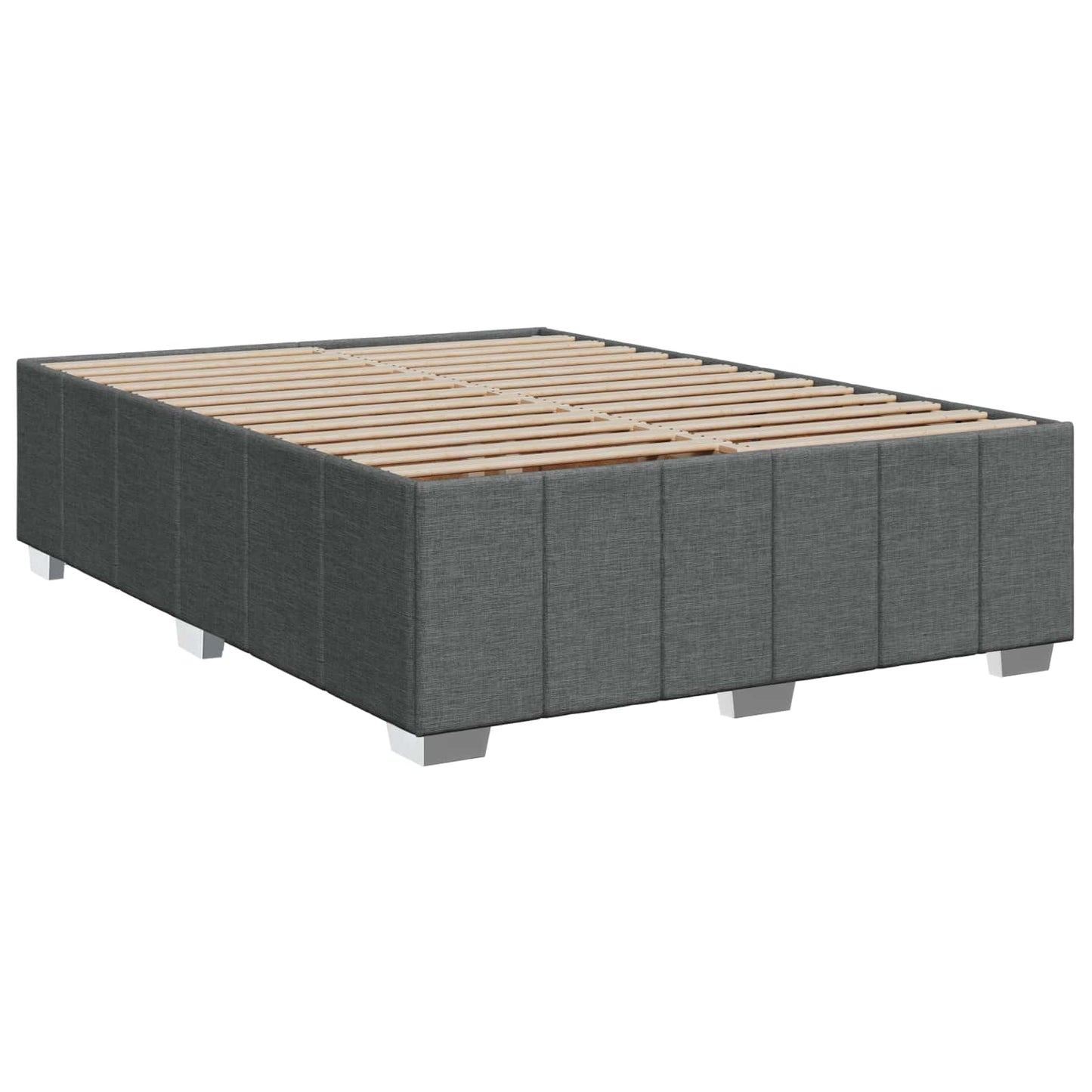 Boxmadras med topmadras Mørkegrå 160 x 200 cm Stof